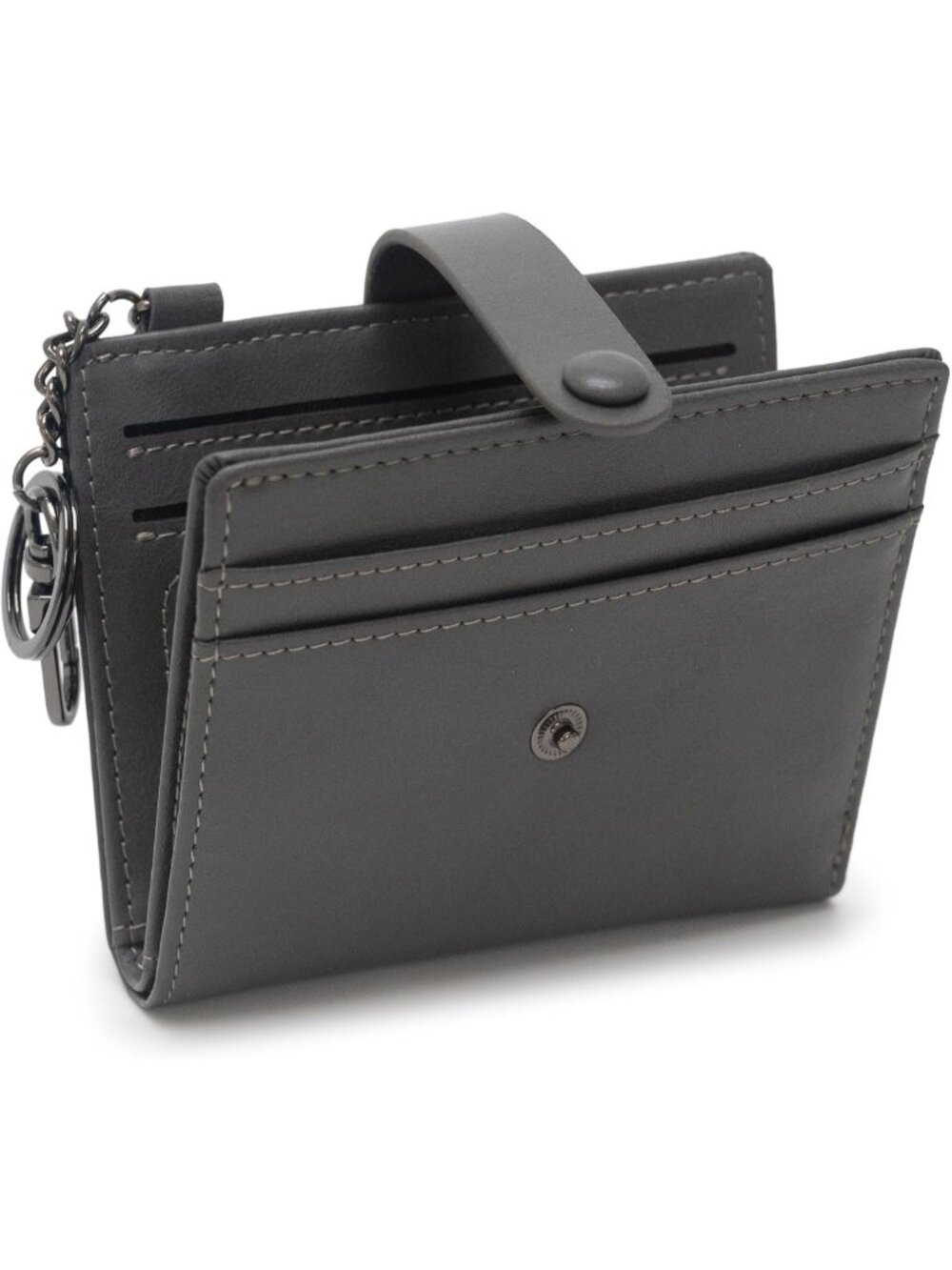 RFID Blocking Slim Keychain Wallet for Women, Small Bifold Travel Card Holder